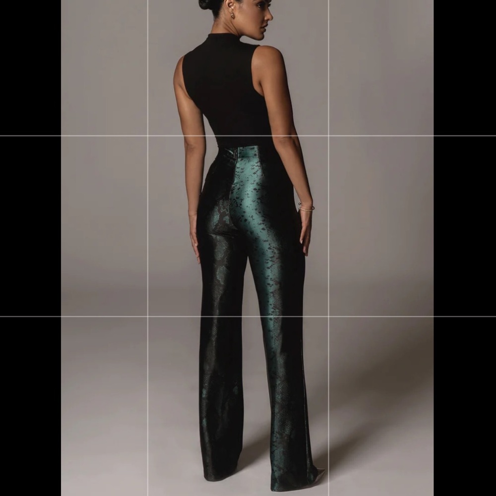 Jluxlabel Green Snake Pant